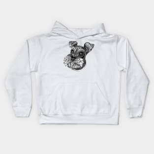 Ornate Schnauzer Kids Hoodie